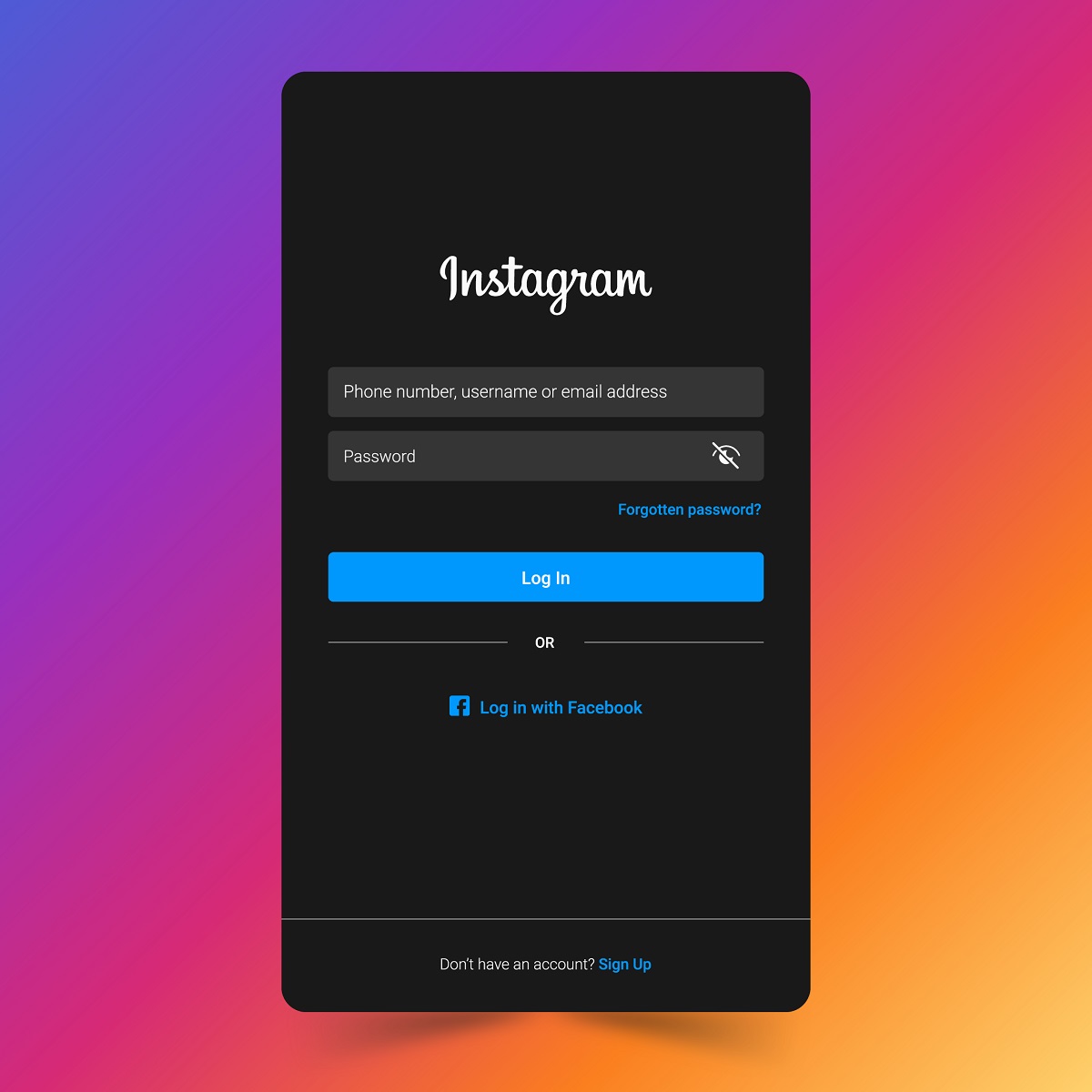 instagram login